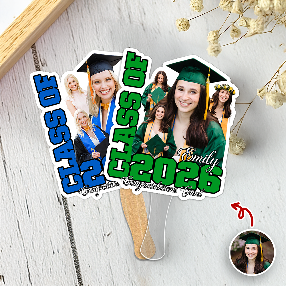 Custom Photo Class Of 2026 Graduation Face Fan HA75 920042