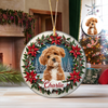 Custom Photo Dog Personalized Ceramic Ornament For Christmas HA75 897060