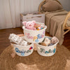 Personalized Woven Basket – Custom Name Storage Basket for Baby Toys, Nursery Organizer or Pet Toy Bin, Handmade Gift HO82 903016