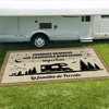 Alfombra de Patio de Camping Campistas Felices, Tapete para Terraza LM32 895055