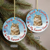 Custom Cat Photo My First Christmas In My Forever Home Christmas Ceramic Ornament CH07 896598