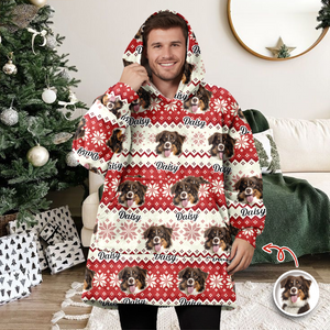 Custom Photo Have A Pawsome Christmas - Dog & Cat Hoodie Blanket HA75 898294