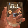 Custom Photo This Dog Mom Belongs To Me Dog Lover Wine Glass TH10 892681