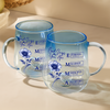 Personalized Name With Birth Flower Pink Gradient Glass Mug - Gift For Mom, Sister, Grandma, Mother's Day HO82 901792