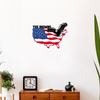 Custom Family Name Patriotic Flying Eagle Metal Sign HO82 901144