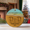Our First Christmas As A Family Personalized Ceramic Ornament HA75 897472