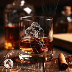 Custom Couple Photo I F*Cking Love You Either Way Works - Personalized Engraved Whiskey Glass Naughty Valentine Gift CH07 899726