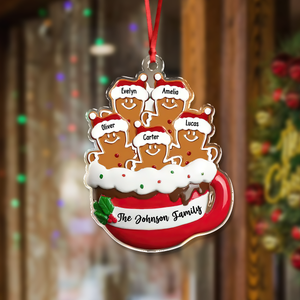 Gingerbread Christmas Acrylic Ornament Personalized Gift For Family HO82 894642