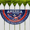 Custom Family Name America 250th Anniversary 1776-2026 Patriotic Eagle Non-Pleated Fan Flag HA75 920842