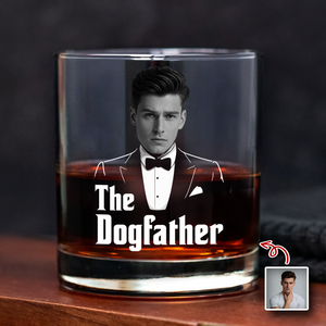 Custom The Dogfather Photo Whiskey Glass Gift For Dod Dad TH10 896731