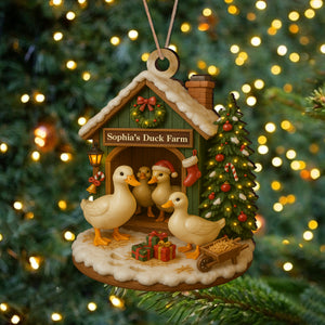 Custom Name Duck Farm Wood Ornament – Personalized Christmas Gifts for Women & Men LM32 895615