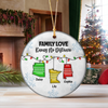 True Friendship Knows No Distance - Personalized 3D Inflated Effect Ceramic Ornament CH07 899302