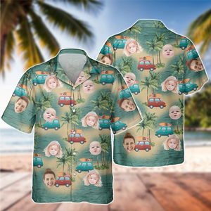 Custom Cute Face Island Vacation Summer Vibe Hawaiian Shirts LM32 893487
