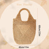 Custom Initials Beach Straw Bag - Summer Gift For Women, Mother's Day, Wife, Girlfriend HO82 902040