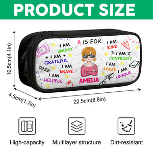 School Kid Affirmations - Personalized Pencil Case Back To School Gift For Daughter Son CH07 896262