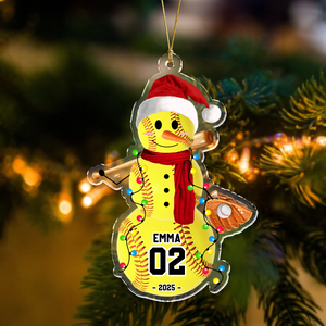 Personalized Sport Snowman Acrylic Ornament Gifts For Players, Team, Boys HA75 897532