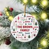 Personalized Names Family Forever Together Ceramic Ornament Christmas Gift HA75 919308