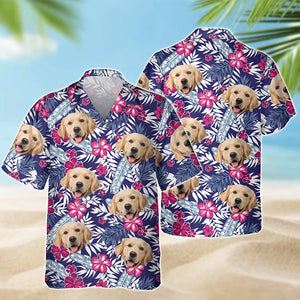 Custom Photo Funny Face Dog Family Hawaii Shirt Summer Gift HA75 892252