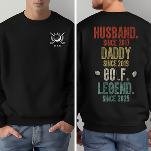 My Daddy Is Golf Legend - Family Personalized Custom Front And Back Dark Shirt TH10 898165