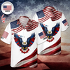 Custom Name USA 250th Anniversary Eagle Hawaii Shirt - Personalized Patriotic America 1776-2026 HO82 902082