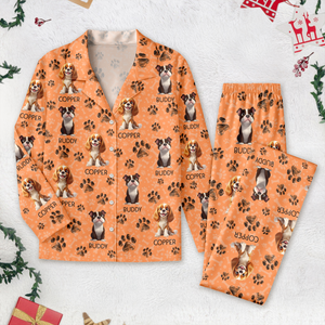 Personalized Dog Clipart With Paw Christmas Pajamas For Dog Lover TH10 896561