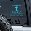 In Memory Of Personalized Memorial Car Window Decal Sticker HA75 920006