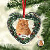 Custom Photo Cat Personalized Heart Shaped Glass Ornament For Christmas HA75 897470