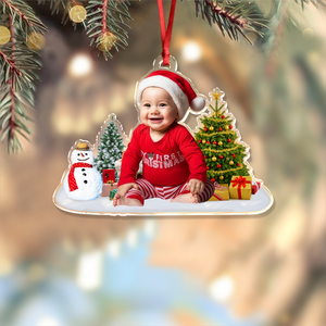 Custom Photo Cute Baby Christmas Acrylic Ornament CH07 899398