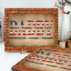 Personalized Gift For Dad American Flag and Red Brick 2-Layered Wooden Plaque With Stand LM32 893631
