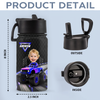 Custom Kid Photo Racing Into Adventure Personalized Kid Water Bottle Back to School Gift HA75 921744