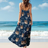 Custom Photo and Name I Love My Cats V-Neck Cami Maxi Dress HA75 892148