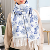 Personalized Dog Chinoiserie Toile De Jouy Style Scarf HO82 900758