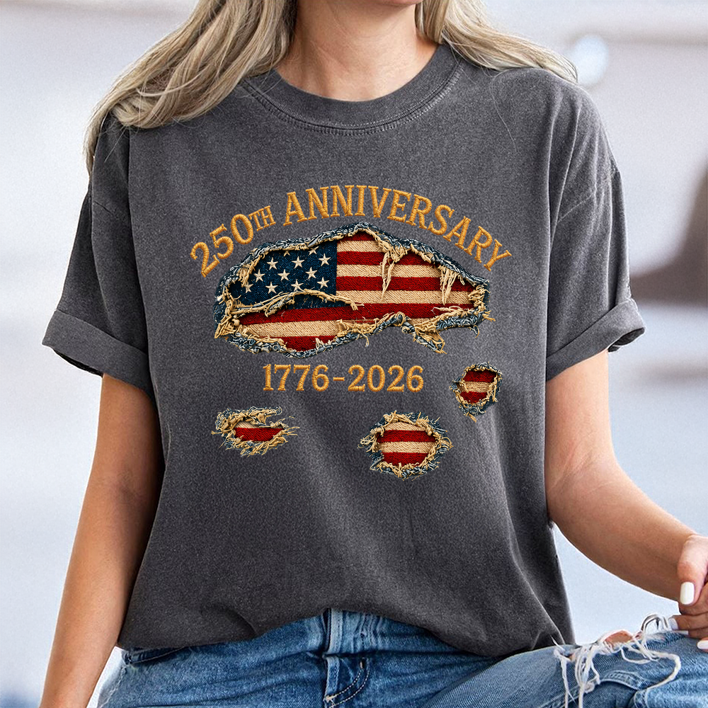USA 250th Anniversary 1776-2026, American Flag Independence Day 3D Effect Comfort Shirt HA75 921578