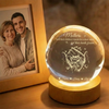 Personalized Our Family Loving Handprint Crystal Ball LED Night Light - Sentimental Gift for Mom, Dad HO82 901414