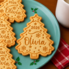 Personalized Name Merry Christmas - Christmas Tree Shaped Cookie Stamp HA75 57016