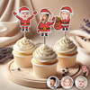 Custom Funny Photo Christmas Cupcake Toppers Xmas Decor TH10 894765