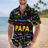 Personalized Papa Kids Name Word Art Hawaii Shirt - Gift For Dad, Father's Day HO82 902482