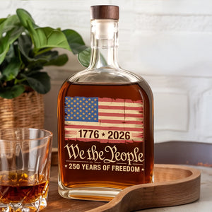 America 250th Birthday US Flag 250 Years We The People Whiskey Bottle HO82 894630