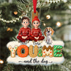 You & Me And Lovely Dog Acrylic Ornament Personalized Gift For Dog Lovers HO82 900216