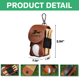 Custom Name Leather Golf Ball Bag Gift For Golfer Lovers CH07 899328