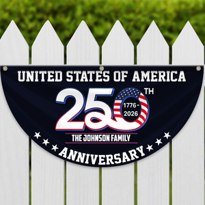 Patriotic 250th Anniversary 1776 2026 United States of America Non-Pleated Fan Flag LM32 897747