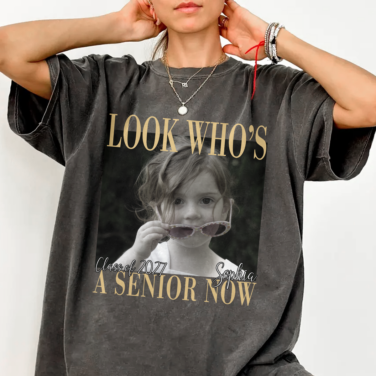 Custom Senior 2027 Photo Look Who's A Senior Now Comfort Shirt CH07 180298