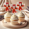 Custom Funny Face Graduation Decoration Cupcake Toppers HA75 920066