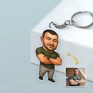 Custom Cartoon Photo Acrylic Keychain Decor Gift For Family CH07 895782