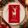 Personalized Reindeer Reusable Cotton Napkin Christmas Decor HA75 919386