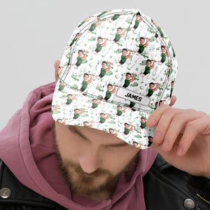 Custom Funny Golfer Photo Classic Cap - Golf Lovers Gift CH07 896350