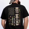 Personalized Best Dad Ever With US American Flag Back Shirt TH10 169721