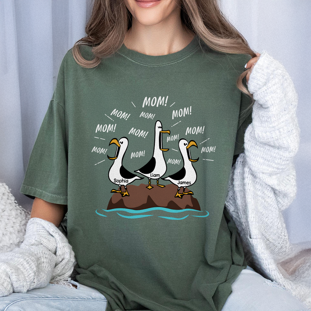 Seagull Mom Mom Mom Personalized Comfort Shirt Funny Mother's Day Gift For Mom CH07 911302