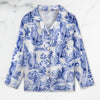 Custom Dog Breeds Chinoiserie Toile De Jouy Style Personalized Satin Pajamas HA75 892542