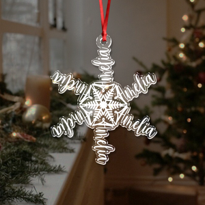 Custom Name Snowflake Acrylic Ornament Christmas Gift For Family CH07 899040